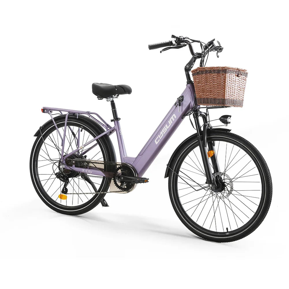 Cysum X-City Adult E-Bike 250W E-Bike for Men 48V 10.4ah Battery 26-Inch Tyre City E-Bike