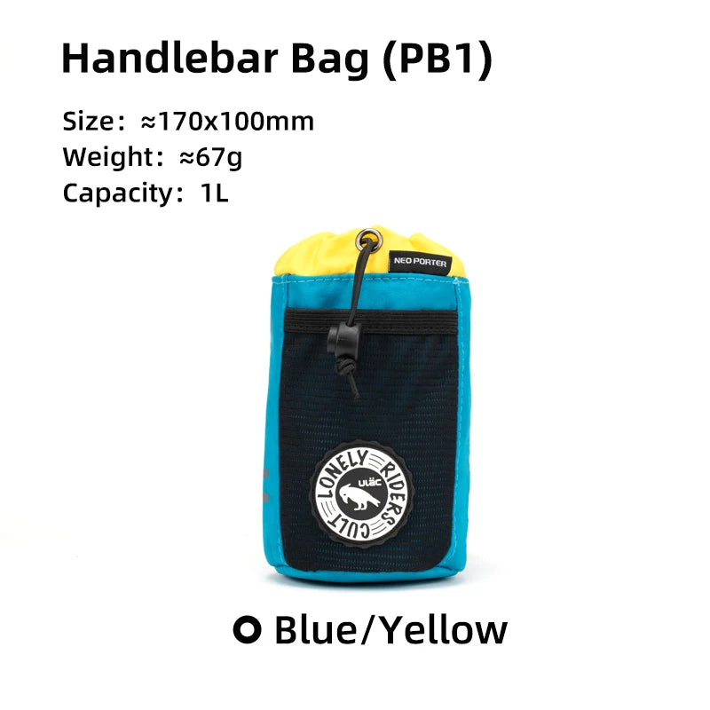 ULAC Bike Handlebar Stem Bag 1L/2.2L C-HOLD Bag Water Bottle Cycling Bags Bicycle Tools Storage Pouch Riding Touring Commuting