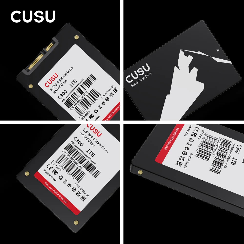 CUSU SSD 1TB 2TB SATA 2.5'' SATA3 Hard Drive SSD Disk 128GB 256GB 512GB for Computer Laptop