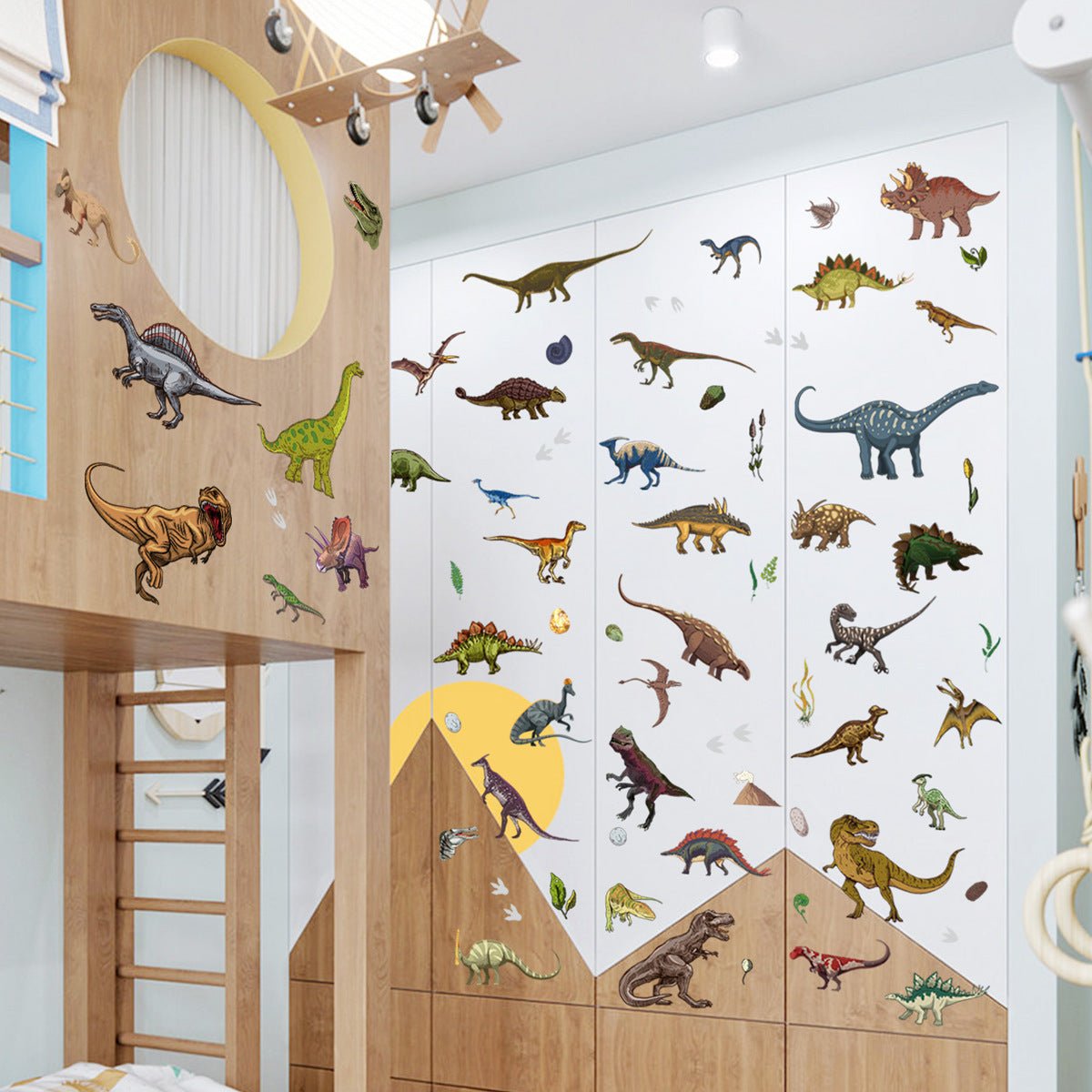 1 Set, Glow In The Dark, Dinosaur Wall Stickers, Removable Waterproof Stickers, Wall Decor For Living Room Bedroom, Home Decor - Fluxy
