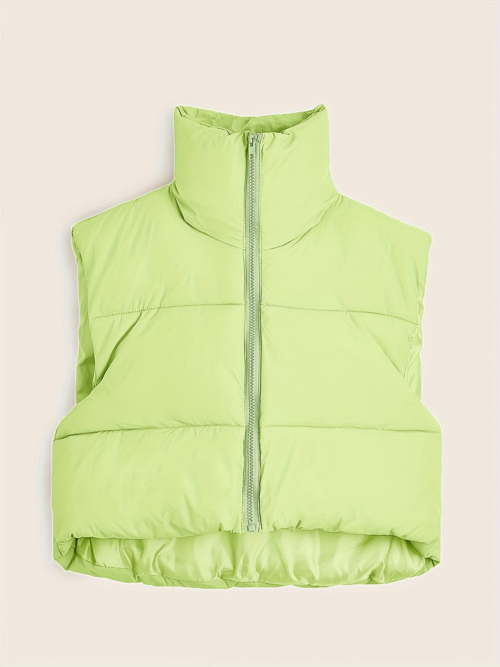 Women'S Sleeveless Vest - Vibrant Pink Slim-Fit Alternative Coat with Drawstring Hood, Zipper Front &amp; Pockets for Fall/Winter Casual Wear, Casual Winter Wear | High Neckline Vest | Zippered Jacket