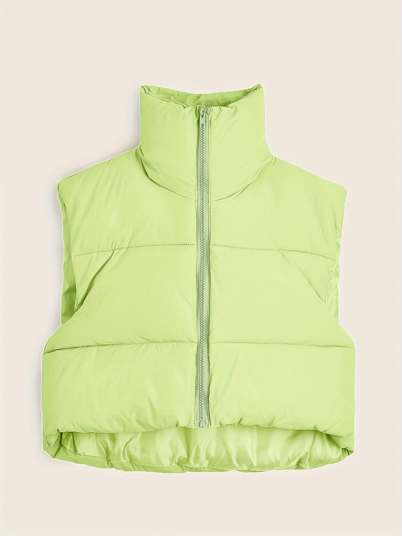 Women'S Sleeveless Vest - Vibrant Pink Slim-Fit Alternative Coat with Drawstring Hood, Zipper Front &amp; Pockets for Fall/Winter Casual Wear, Casual Winter Wear | High Neckline Vest | Zippered Jacket