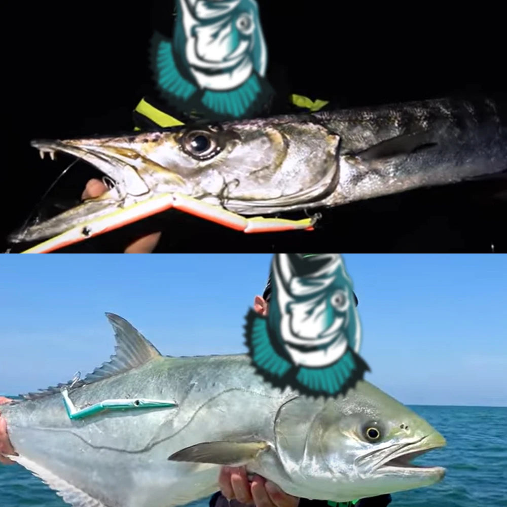 Hunthouse Jointed Pencil Bait 3 Section Fishing Lure 255mm/30.6g Needle Sinking Swimbait For Bluefish Seabass Tackle