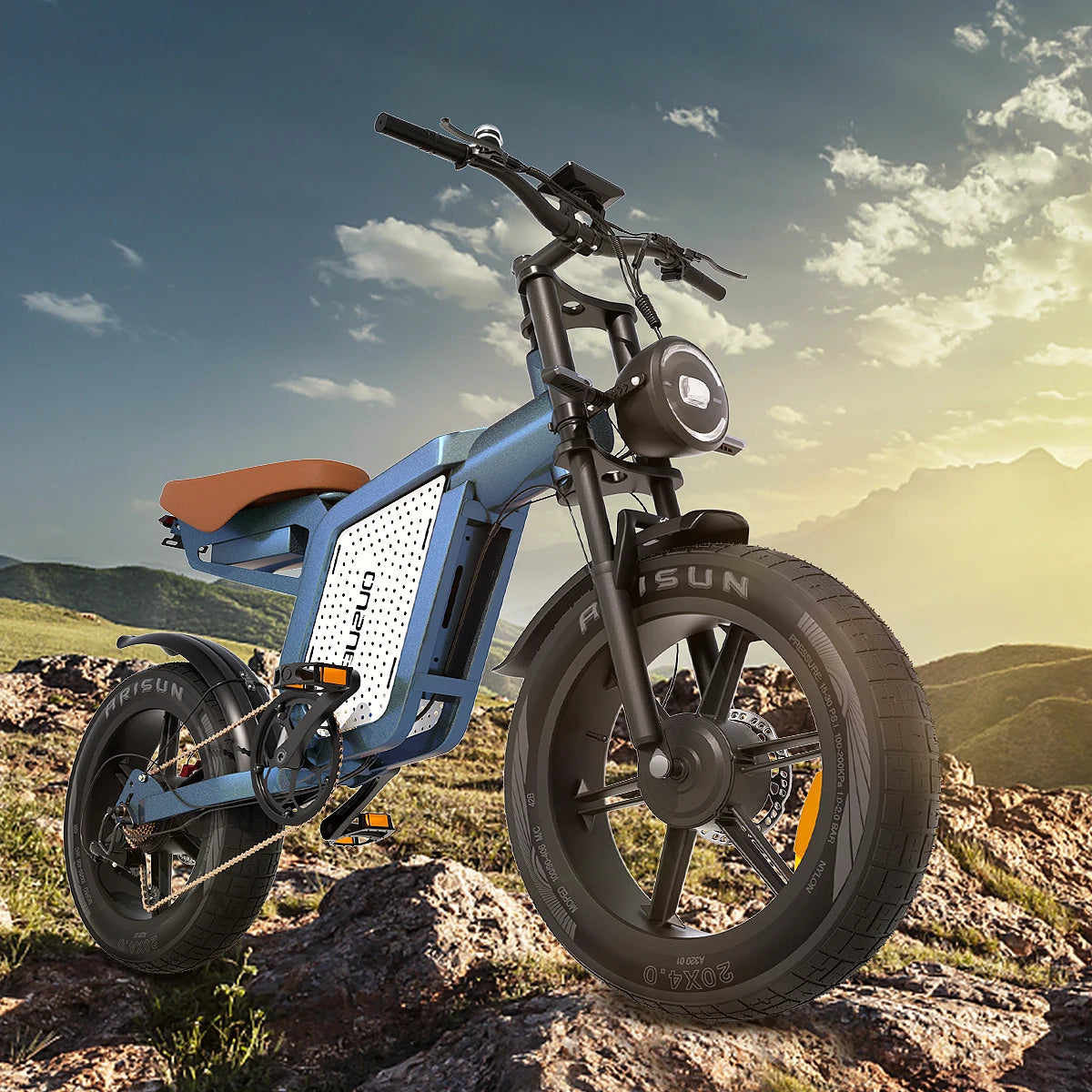 Jansno X60 Ebike 1500W Dual Engine 48V23Ah 20 Inch Fat Tire Full Suspension Electric Bike Mountain Snow Off Road