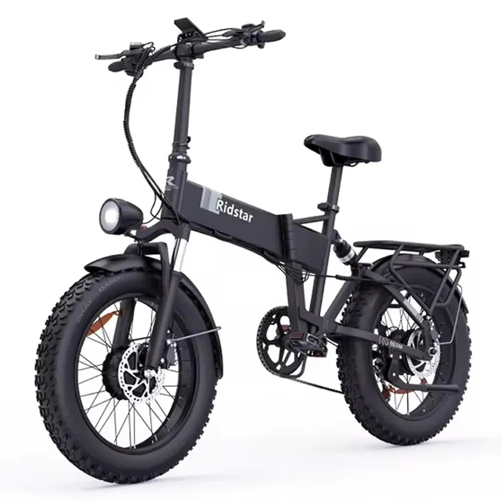 RIDSTAR H20 PRO Folding 2000W Dual Motor 48V 23AH Mountain Snow Electric Bicycle Hydraulic Brake 20*4.0 Fat Tire Electric Bike