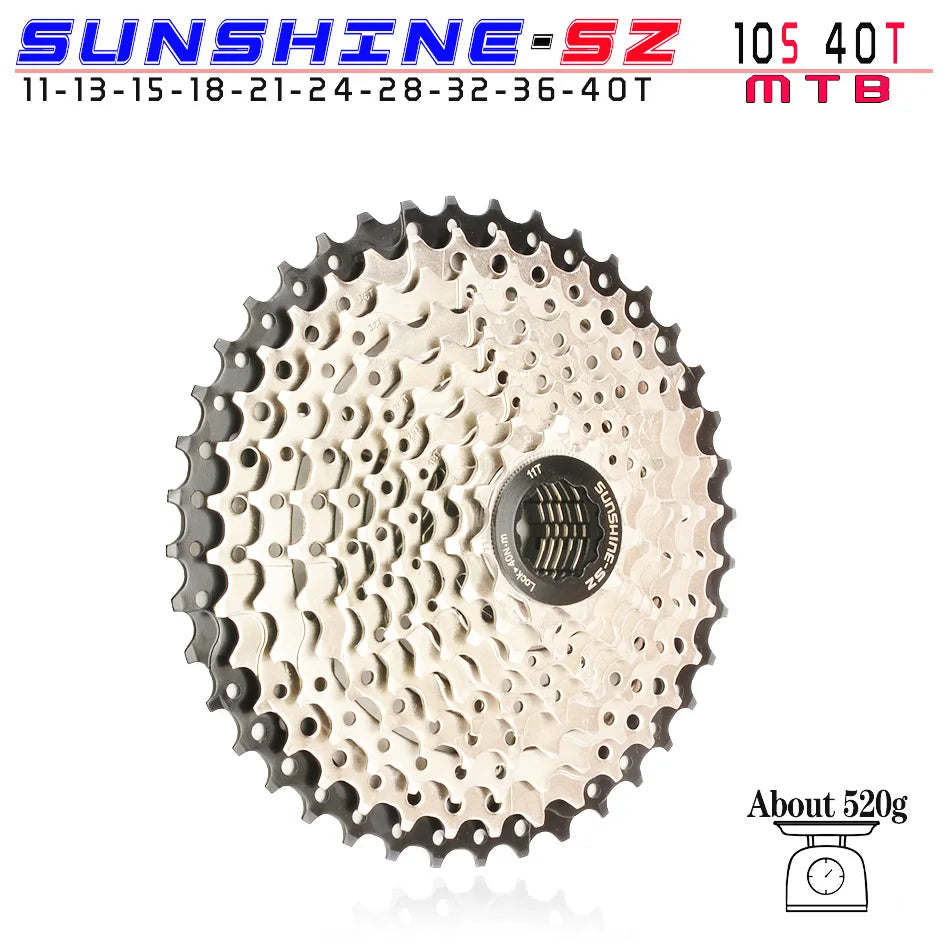 SUNSHINE MTB Cassette 8 9 10 11 12 Speed 32/36/40/42/46/50/52T Mountain Bicycle Freewheel Bike Sprocket For Shimano SRAM Sunrace