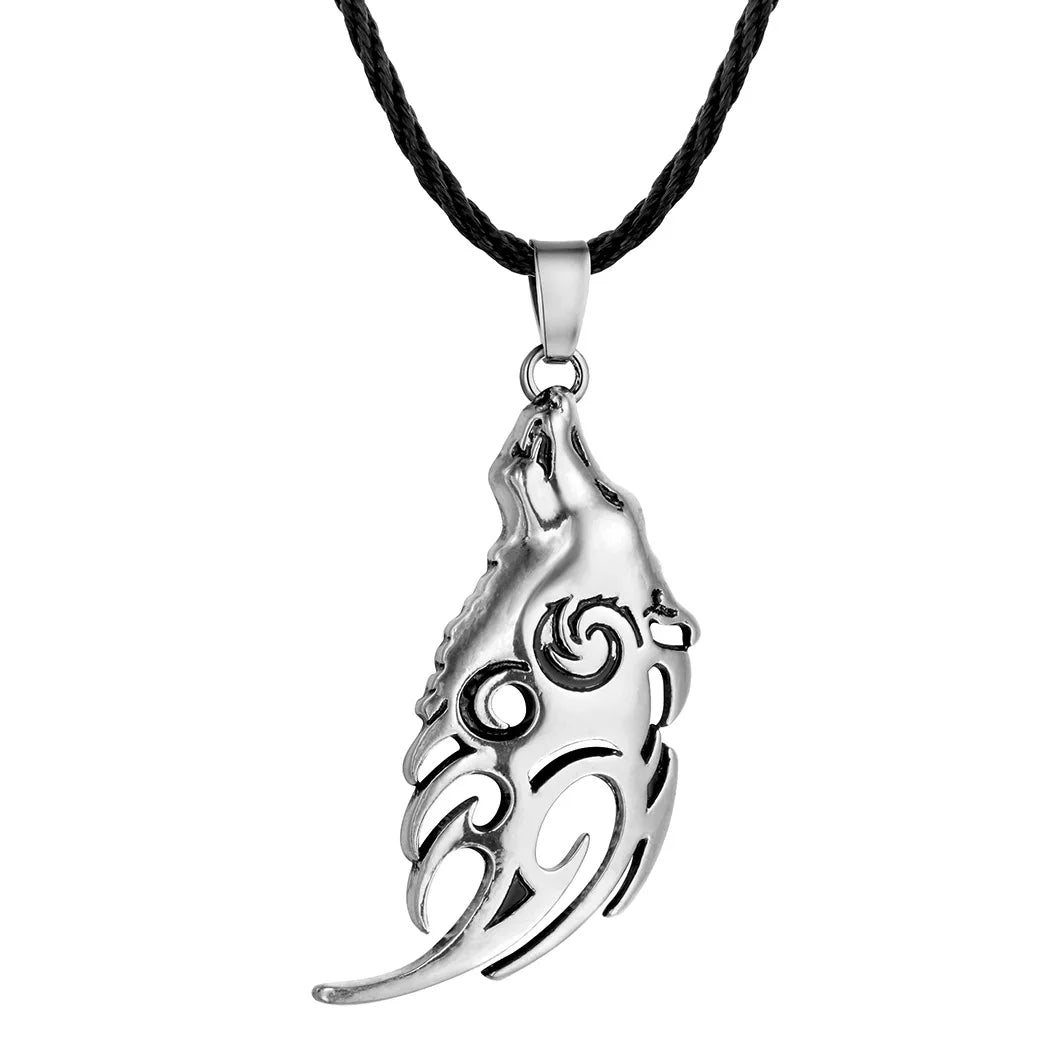 Antiquing Viking Runes Talisman Jewelry Slavic Veles Symbol Kolovrat Pendant Wolf Bear Paw Amulet  Necklace Men Pagan