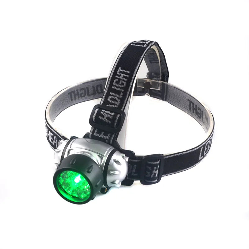 Topcom Green Light 21 LED Headlamp 4-Mode 5W Powerful Headlight Night Vision Outdoor LED For Head Flashlight For Hunting Camping