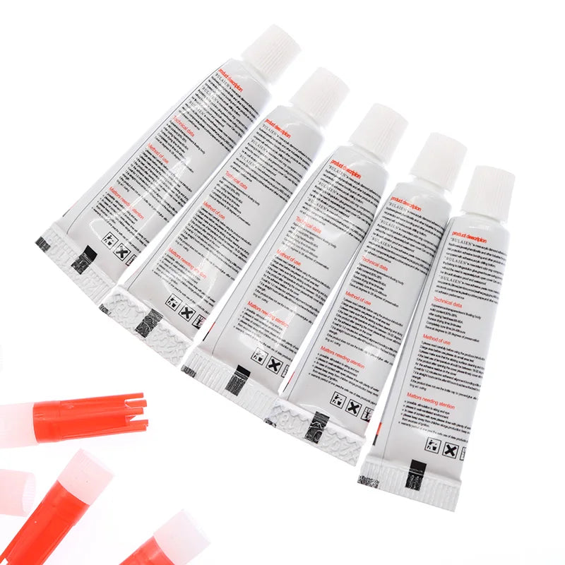 5pcs Multi-Purpose B-7000 Glue 3ml Stickers Diamond Jewelry Craft Glue Touch Screen Repair Decorative Glue (With Plastic Head)