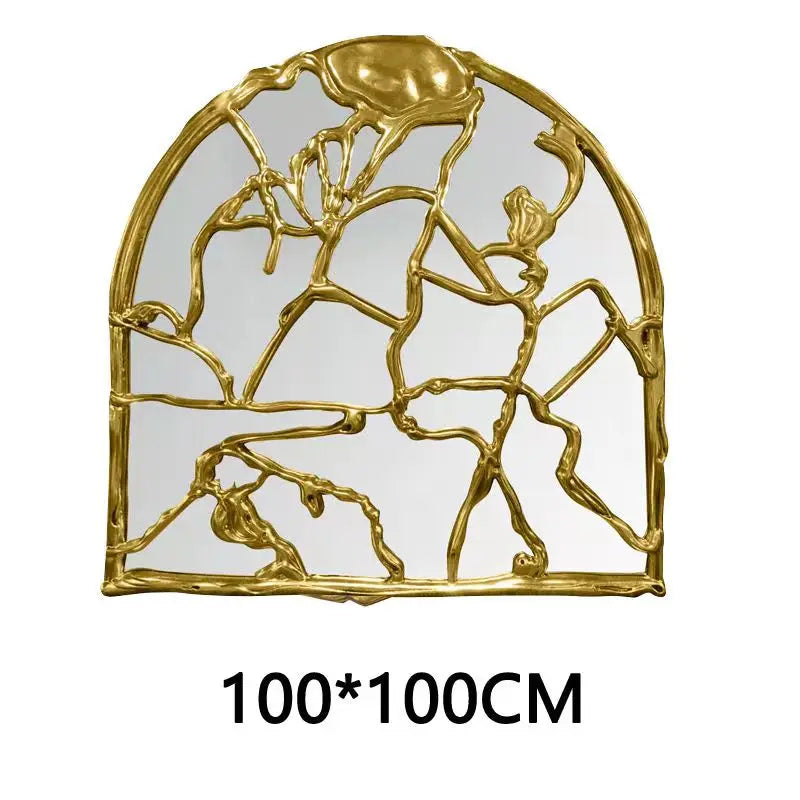 100CM Light Luxury Wall Hanging Decorative Titanium Plate Wall Pendant Irregular Creative Background Wall Hanging Decoration