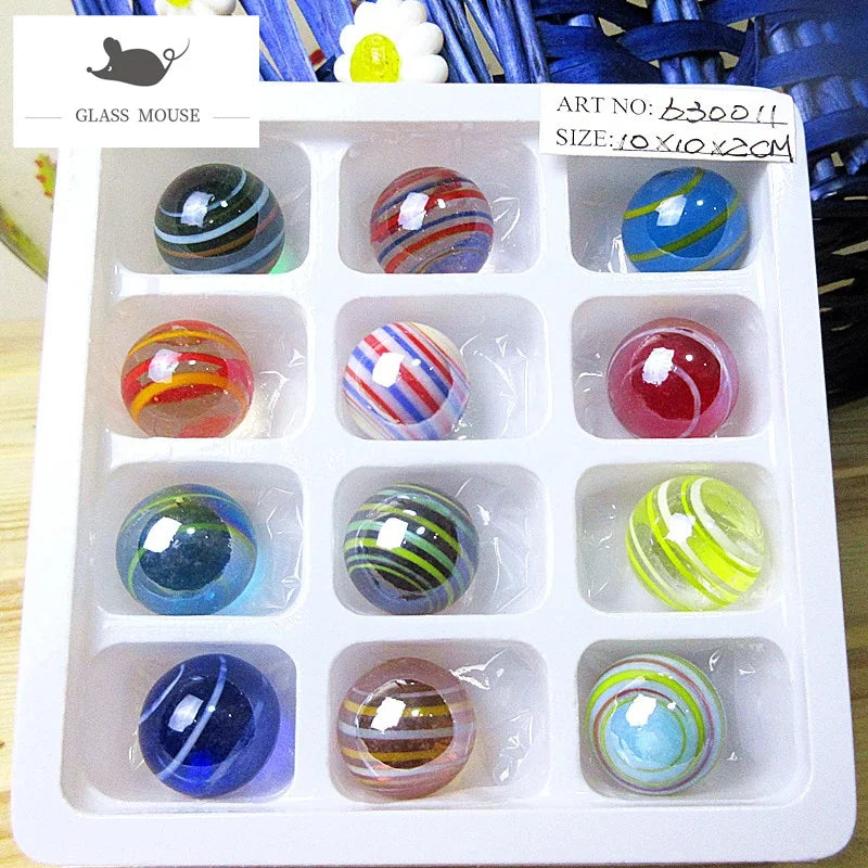 18mm New Handmade Glass Marbles Balls Charms Home Decor Accessories For Fish Tank Vase Filled Pellet Game Toys For Kids Children