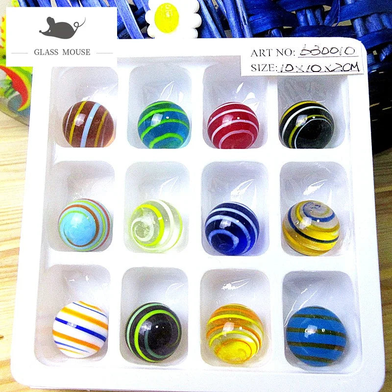 18mm New Handmade Glass Marbles Balls Charms Home Decor Accessories For Fish Tank Vase Filled Pellet Game Toys For Kids Children
