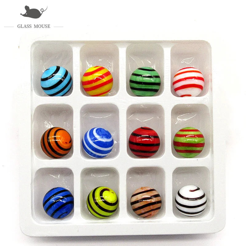 18mm New Handmade Glass Marbles Balls Charms Home Decor Accessories For Fish Tank Vase Filled Pellet Game Toys For Kids Children