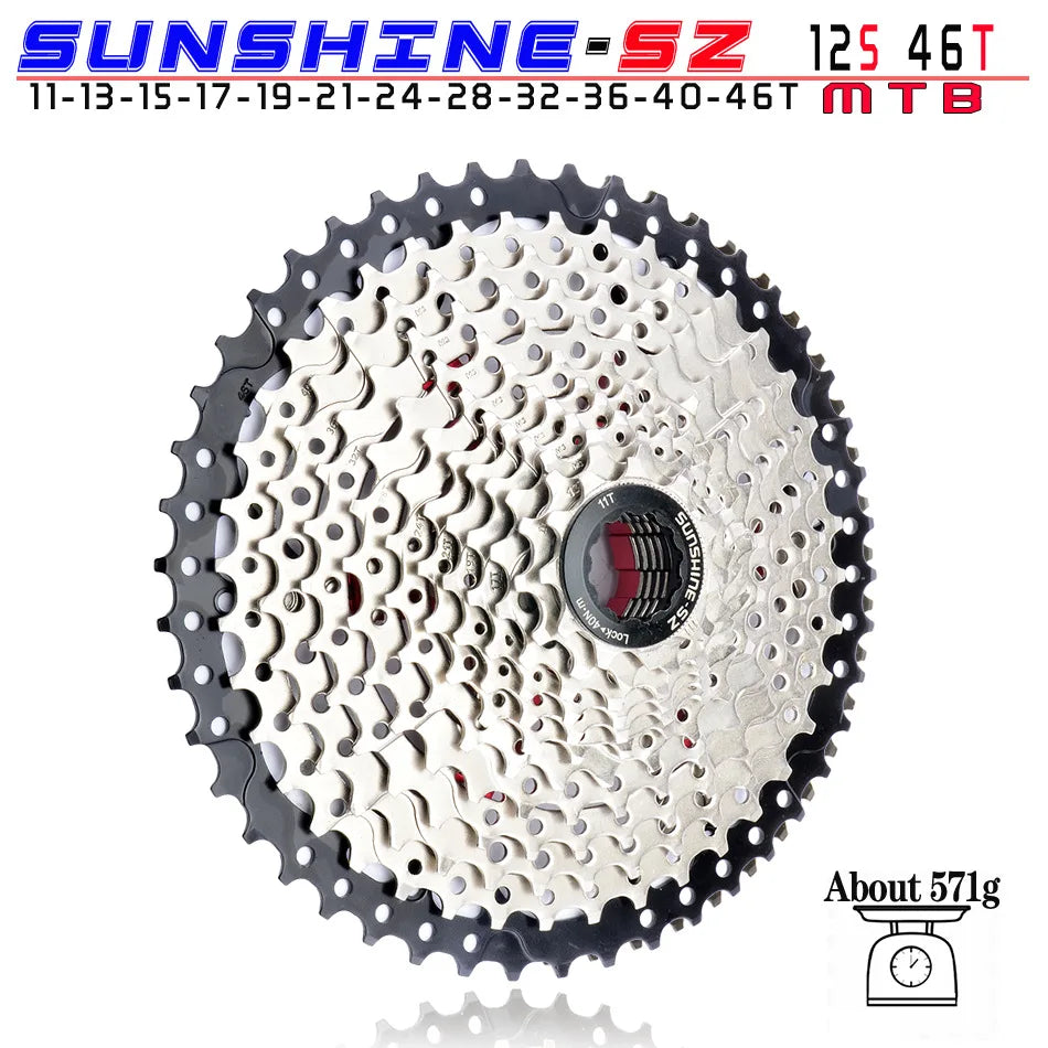 SUNSHINE MTB Cassette 8 9 10 11 12 Speed 32/36/40/42/46/50/52T Mountain Bicycle Freewheel Bike Sprocket For Shimano SRAM Sunrace
