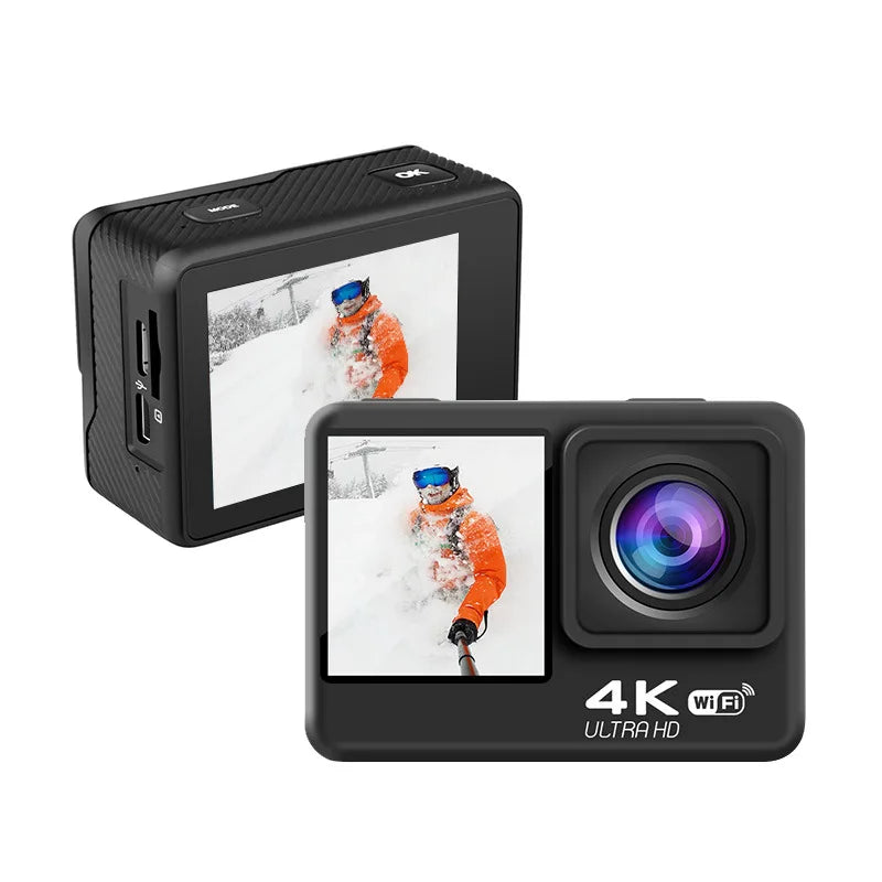 Winait 4K Wifi Waterproof Action Camera with Dual Display and Remoter 16Mega Pixels Sports Camera