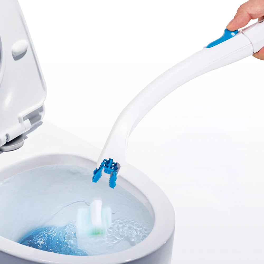 Disposable Toilet Brush Wand for Flushable Refills,Toilet Cleaning System,  1 Toilet Wand + 1 Stand+72 Refills