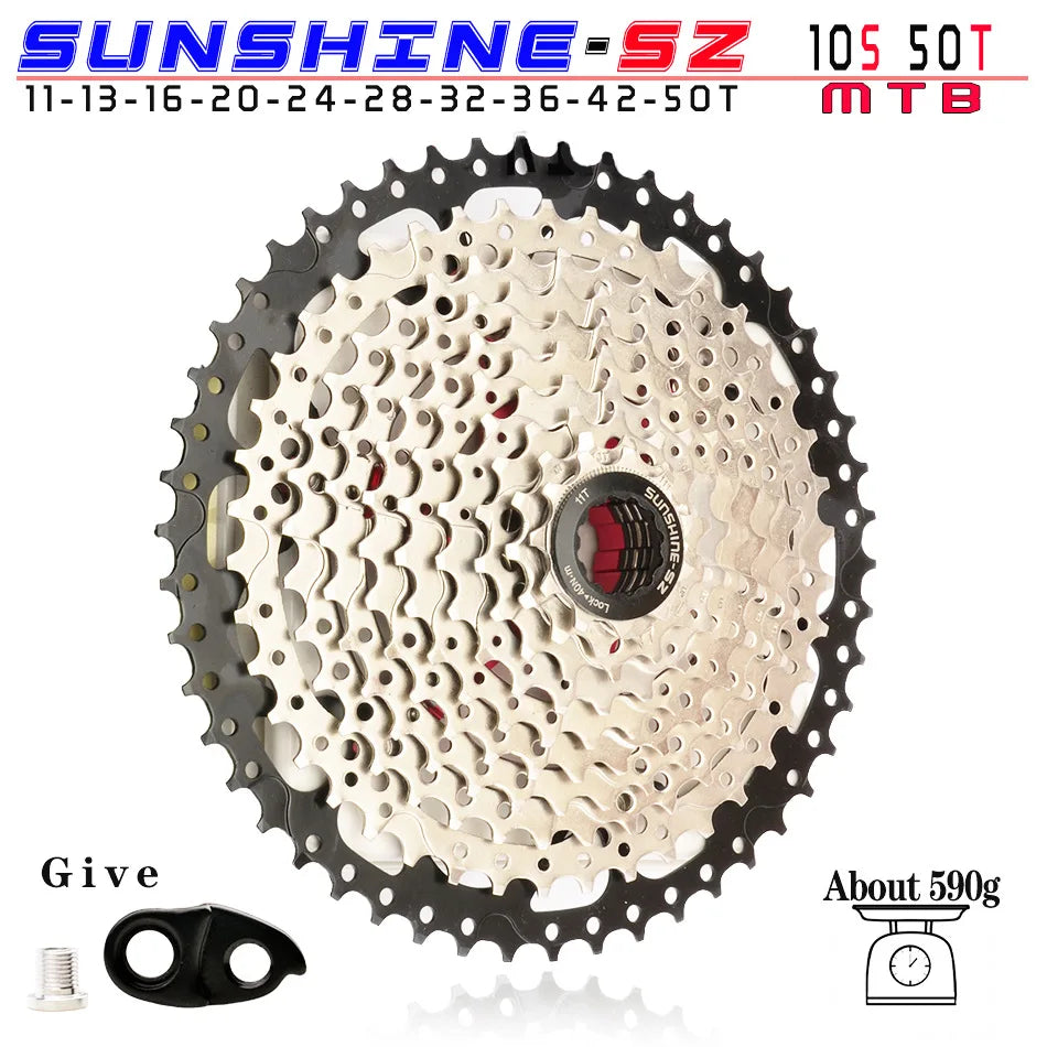 SUNSHINE MTB Cassette 8 9 10 11 12 Speed 32/36/40/42/46/50/52T Mountain Bicycle Freewheel Bike Sprocket For Shimano SRAM Sunrace