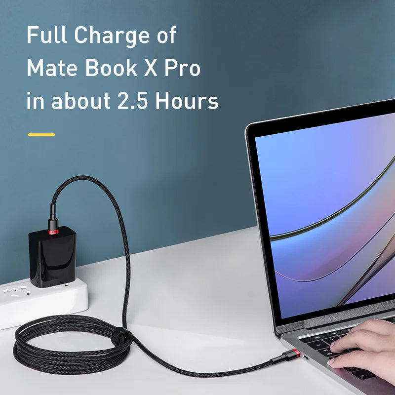 Baseus 100W USB C to USB Type C Cable for MacBook Pro Quick Charge 4.0 Fast Charging For iPhone 17/16/15 Pro max Charge Cable