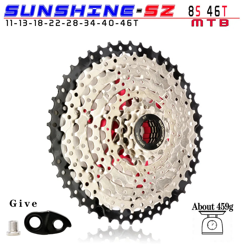 SUNSHINE MTB Cassette 8 9 10 11 12 Speed 32/36/40/42/46/50/52T Mountain Bicycle Freewheel Bike Sprocket For Shimano SRAM Sunrace