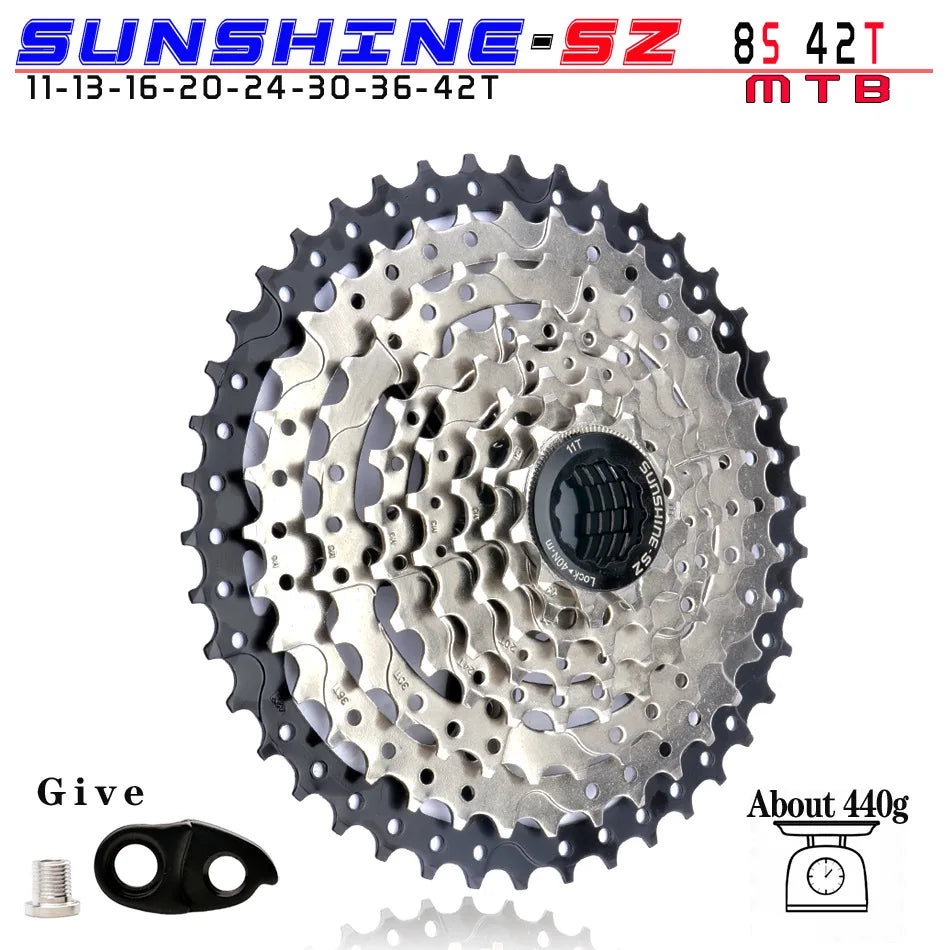 SUNSHINE MTB Cassette 8 9 10 11 12 Speed 32/36/40/42/46/50/52T Mountain Bicycle Freewheel Bike Sprocket For Shimano SRAM Sunrace
