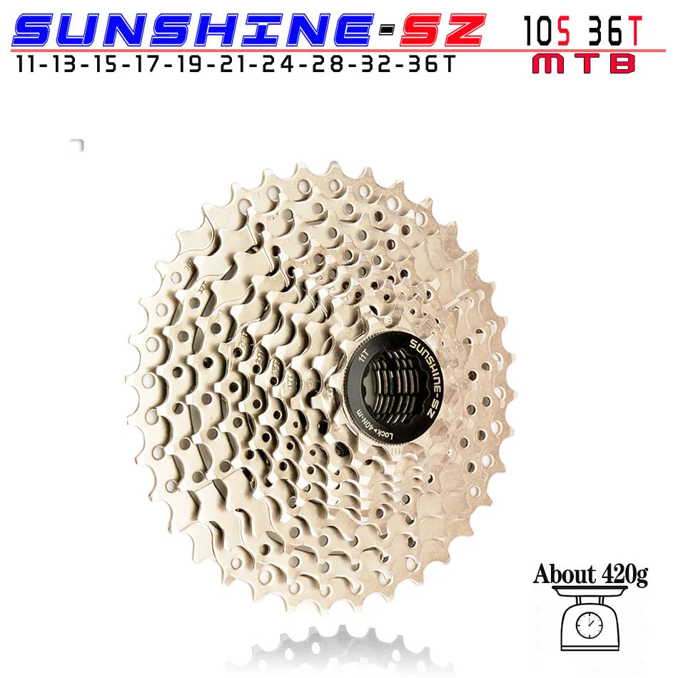 SUNSHINE MTB Cassette 8 9 10 11 12 Speed 32/36/40/42/46/50/52T Mountain Bicycle Freewheel Bike Sprocket For Shimano SRAM Sunrace