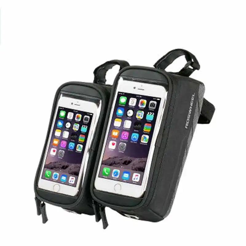 Roswheel 5.2''5.7'' Bicycle/Bicicleta Phone Bag Reflective Bike Frame Front Tube Bag Cycling Touchscreen Phone Bag Case Size M/L