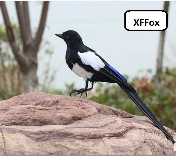 big simulation Magpie bird model foam&amp;furs real life Magpie bird gift about 45cm xf2130