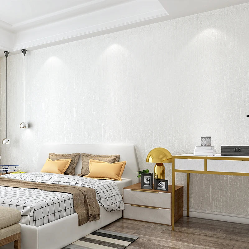 White Gray Solid Color Diatom Mud 3D Non-woven Wallpaper For Walls Modern Living Room Bedroom Wall Decoration Wall Paper Rolls