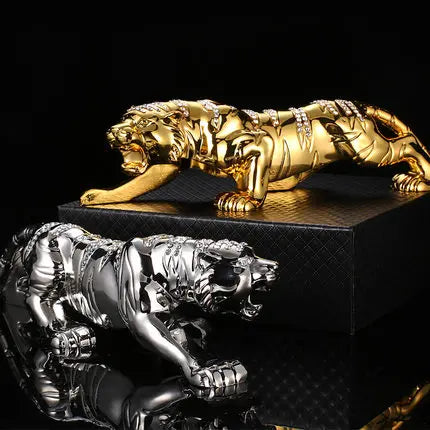 Creative Metal Tiger Decoration, Golden and Silver, Bedroom, Living Room, Car Personality