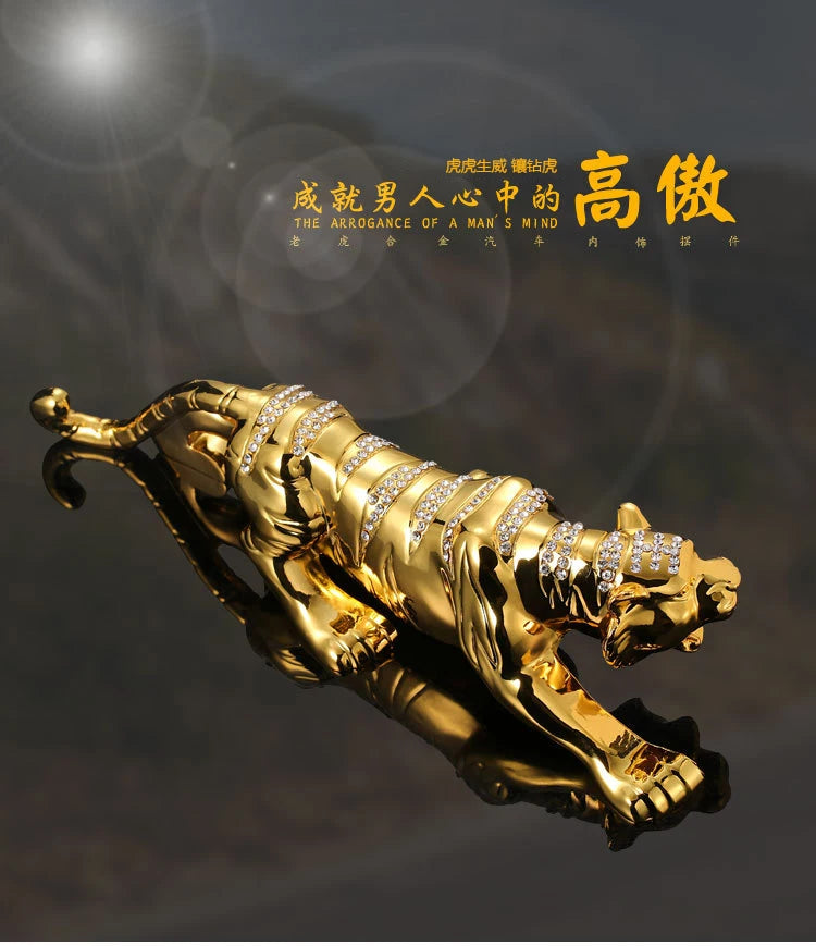 Creative Metal Tiger Decoration, Golden and Silver, Bedroom, Living Room, Car Personality