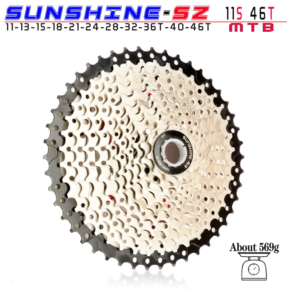 SUNSHINE MTB Cassette 8 9 10 11 12 Speed 32/36/40/42/46/50/52T Mountain Bicycle Freewheel Bike Sprocket For Shimano SRAM Sunrace