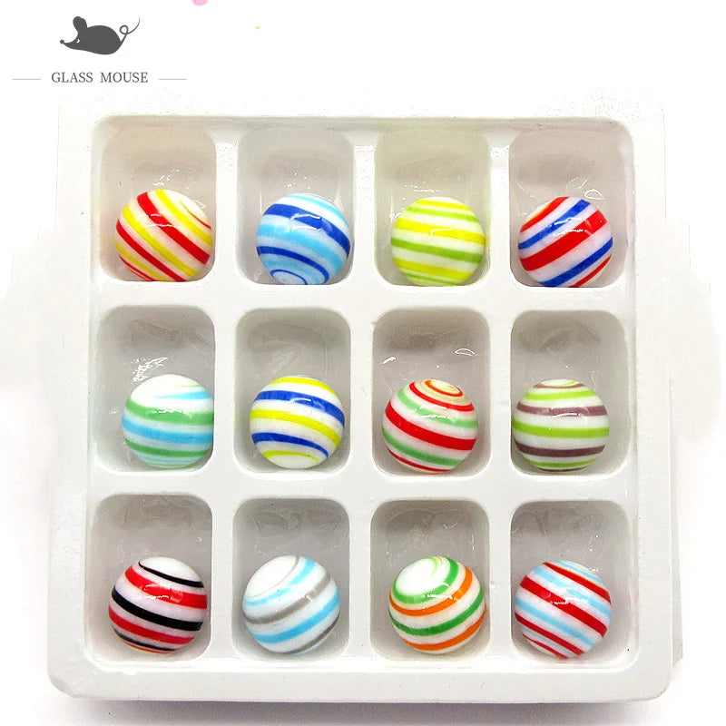 18mm New Handmade Glass Marbles Balls Charms Home Decor Accessories For Fish Tank Vase Filled Pellet Game Toys For Kids Children