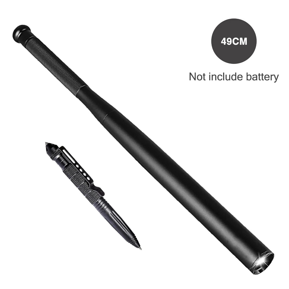 Self Defense Flashlight Stick LED Waterproof Baseball Bat Aluminium Alloy Torch For Emergency Self Defense Anti Riot Equipment