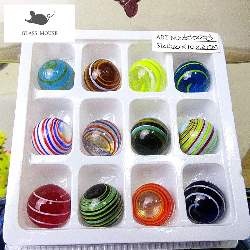 18mm New Handmade Glass Marbles Balls Charms Home Decor Accessories For Fish Tank Vase Filled Pellet Game Toys For Kids Children