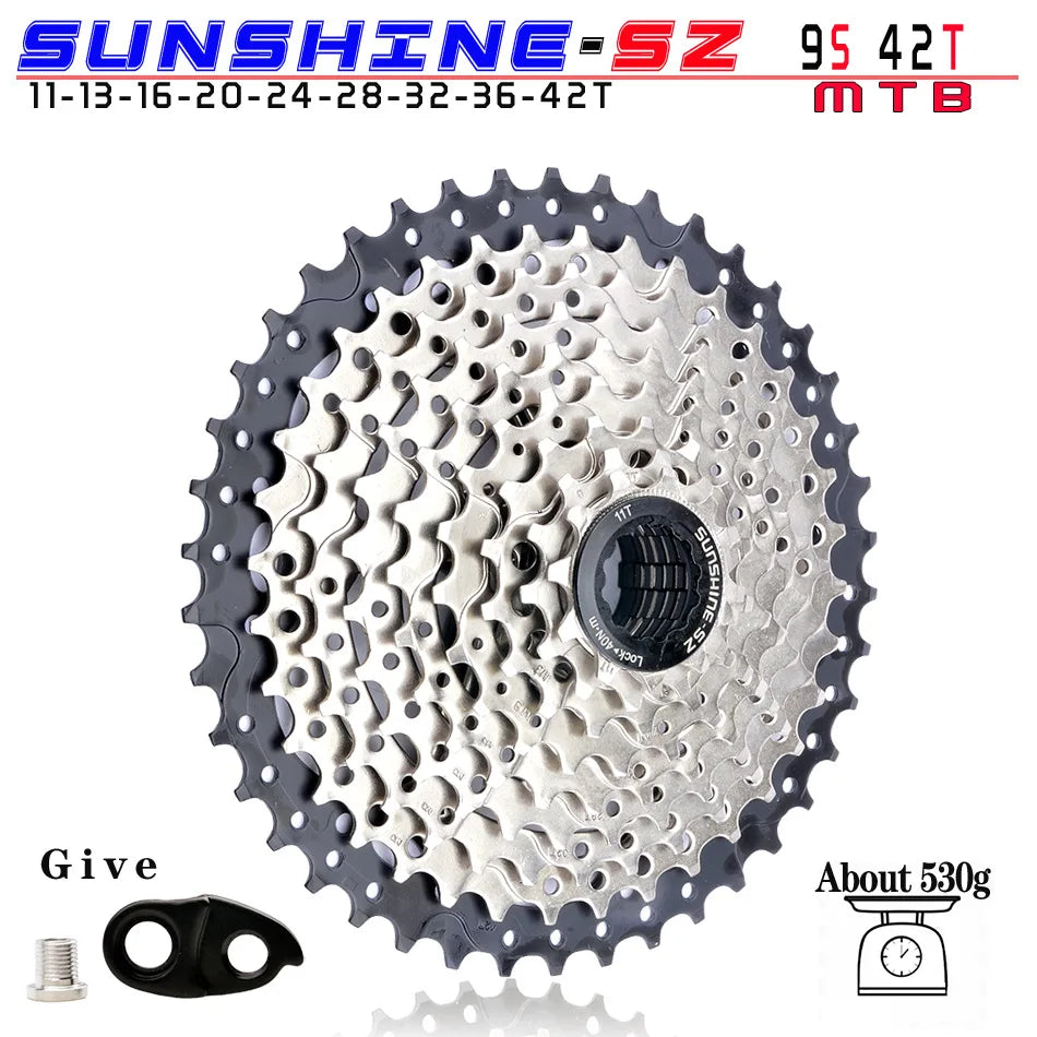 SUNSHINE MTB Cassette 8 9 10 11 12 Speed 32/36/40/42/46/50/52T Mountain Bicycle Freewheel Bike Sprocket For Shimano SRAM Sunrace