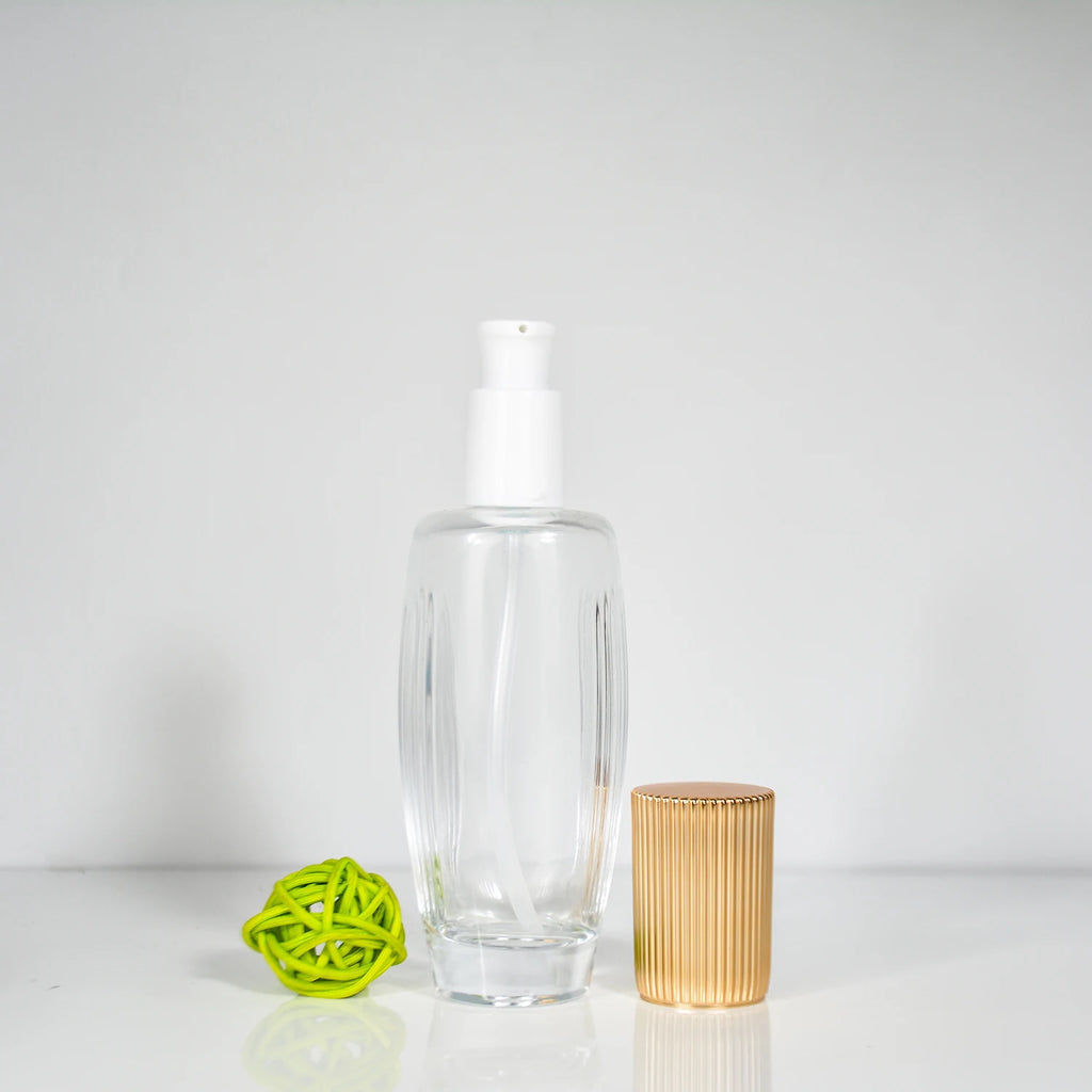 100ML Wholesale Glass 100ml Bottle for Lotion Cosmetic Glass Pump Bottle 100ml 100ml Glass Pump Bottle