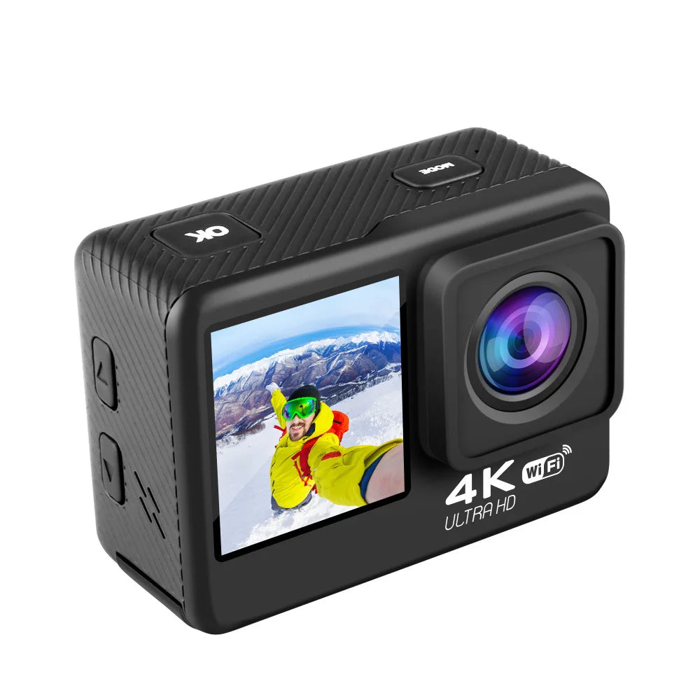 Winait 4K Wifi Waterproof Action Camera with Dual Display and Remoter 16Mega Pixels Sports Camera
