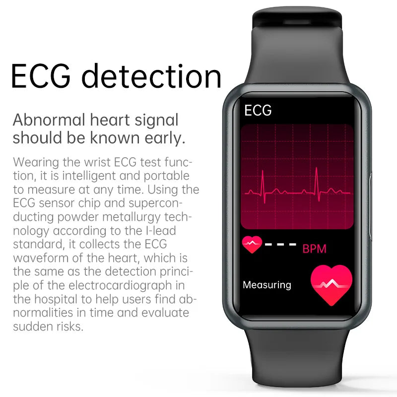 2024 JL06 Health ECG Monitoring Smartwatch Band BT Call Remote Control Sleep Tracker for Men Women Sports Bracelet