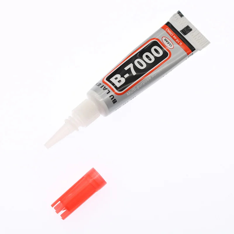 5pcs Multi-Purpose B-7000 Glue 3ml Stickers Diamond Jewelry Craft Glue Touch Screen Repair Decorative Glue (With Plastic Head)