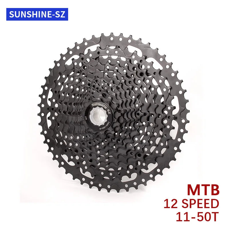 SUNSHINE MTB Cassette 8 9 10 11 12 Speed 32/36/40/42/46/50/52T Mountain Bicycle Freewheel Bike Sprocket For Shimano SRAM Sunrace