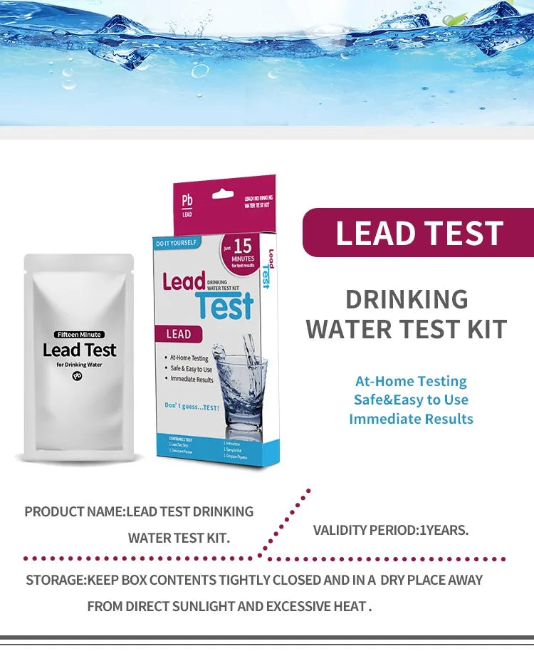 High Accurate Detection Level of 1 Ppb  Well Water LEAD in Drinking Water Test Kit