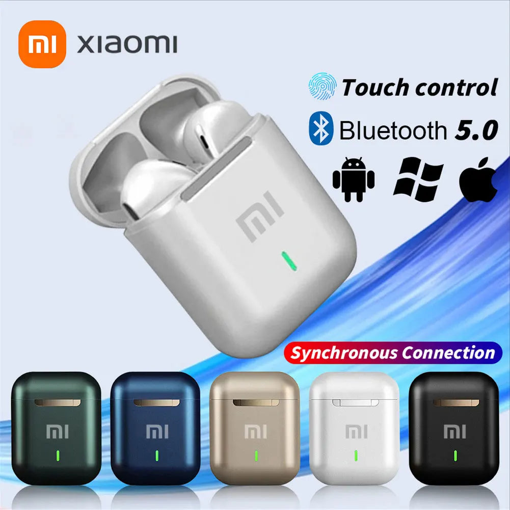 অরিজিনাল XIAOMI J18 হেডসেট ওয়্যারলেস ইয়ারফোন, ব্লুটুথ হেডফোন স্পোর্ট গেম TWS ইয়ারবাডস কানে মাইক টাচ সহ ট্রু ফর স্টেরিও