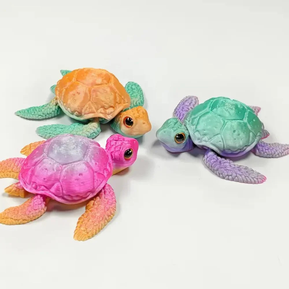 3D Printed Turtle Model With Movable Joints Creative Collection Desktop Decoration Handmade Holiday Gifts For Anime Models
