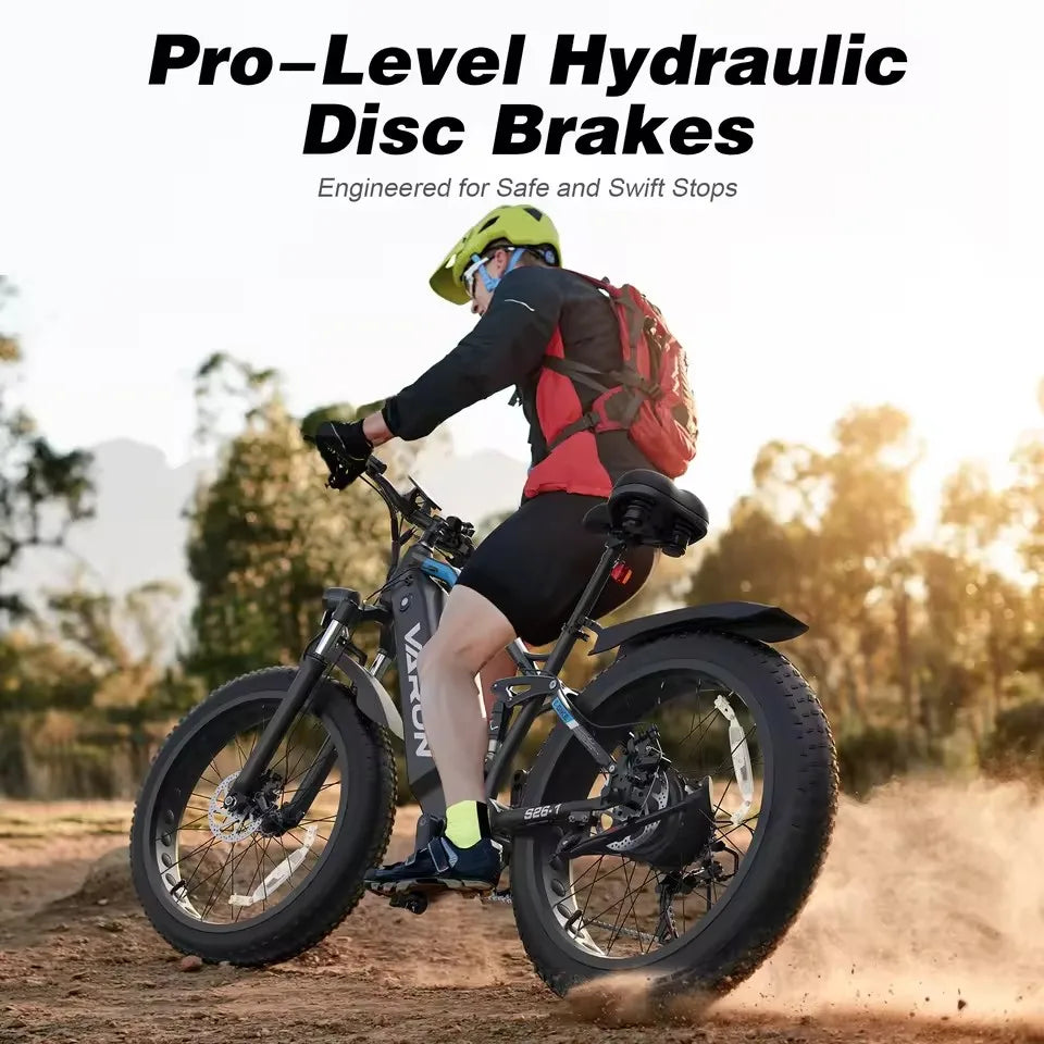 EU UK Warehouse Stock 48V 18AH Electric Assist Bicycle 26Inch Fat Tires Dirt Ebike for Men