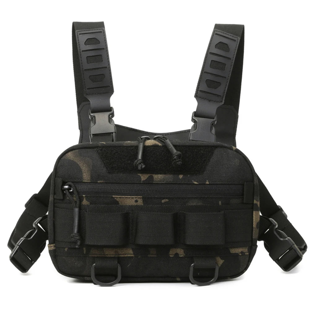 Fishing Chest Bag with Adjustable Straps Climbing Camping Backpack Multi-Pockets Travel Vest Backpack for Outdoor Sports