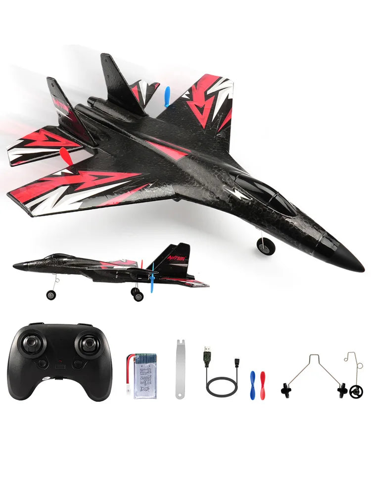SU35 RC Airplane 2.4G 2CH Remote Control Glider SU27 EPP Foam Plane With LED Light Fixed Wing Electric Aircraft Toys for Child