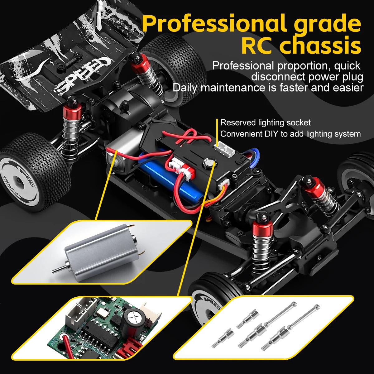 Original Wltoys 244016 RC Car 2WD Electric Racing Car With Gyroscope Full-Scale 25Km/h RC Drift Cars For Kids Adults Christmas