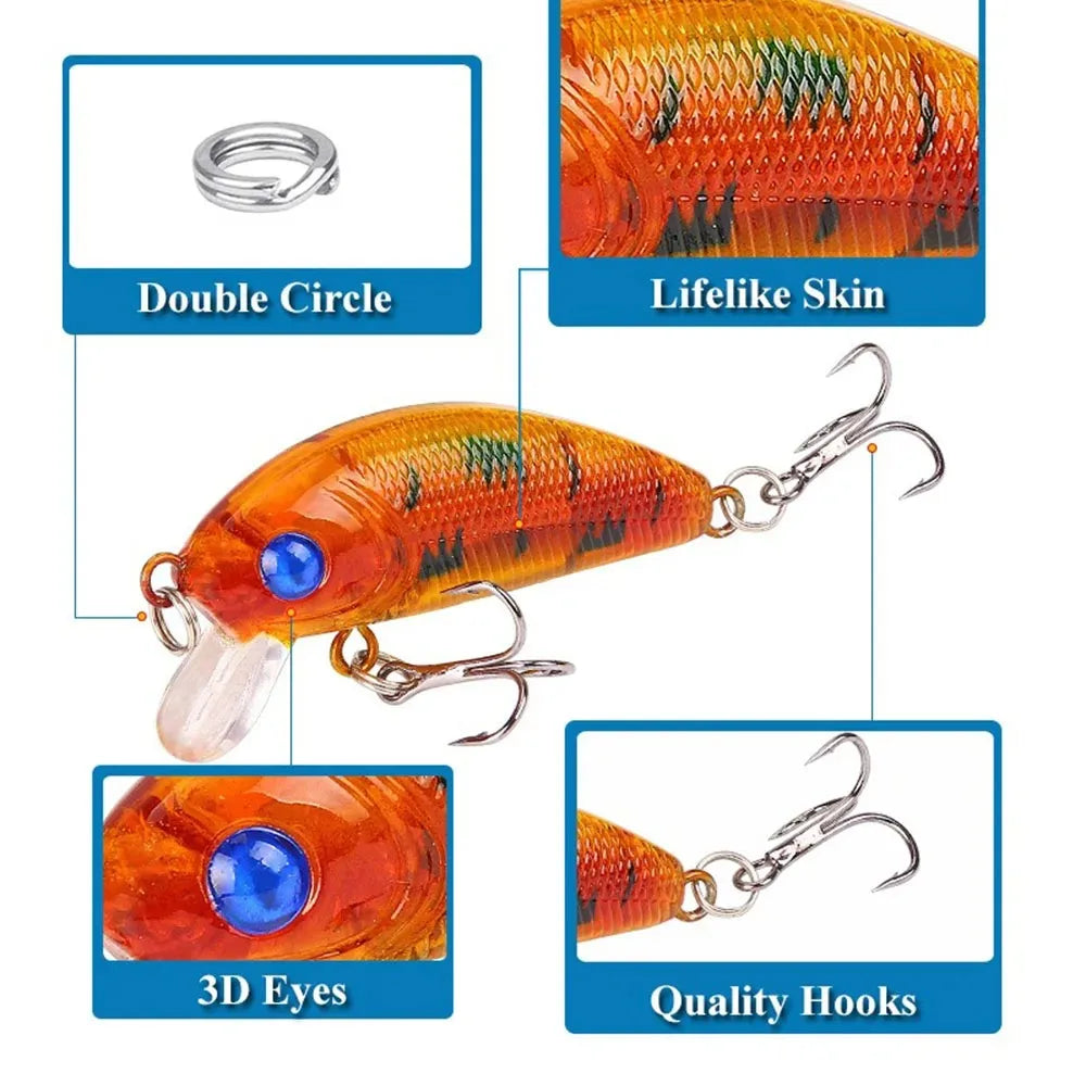 Artificial Fishing Lures Lure False Bait Goods for Fishing Accessories Fising Fake Fish Artificial Baits Kit Swimbait Sports Set