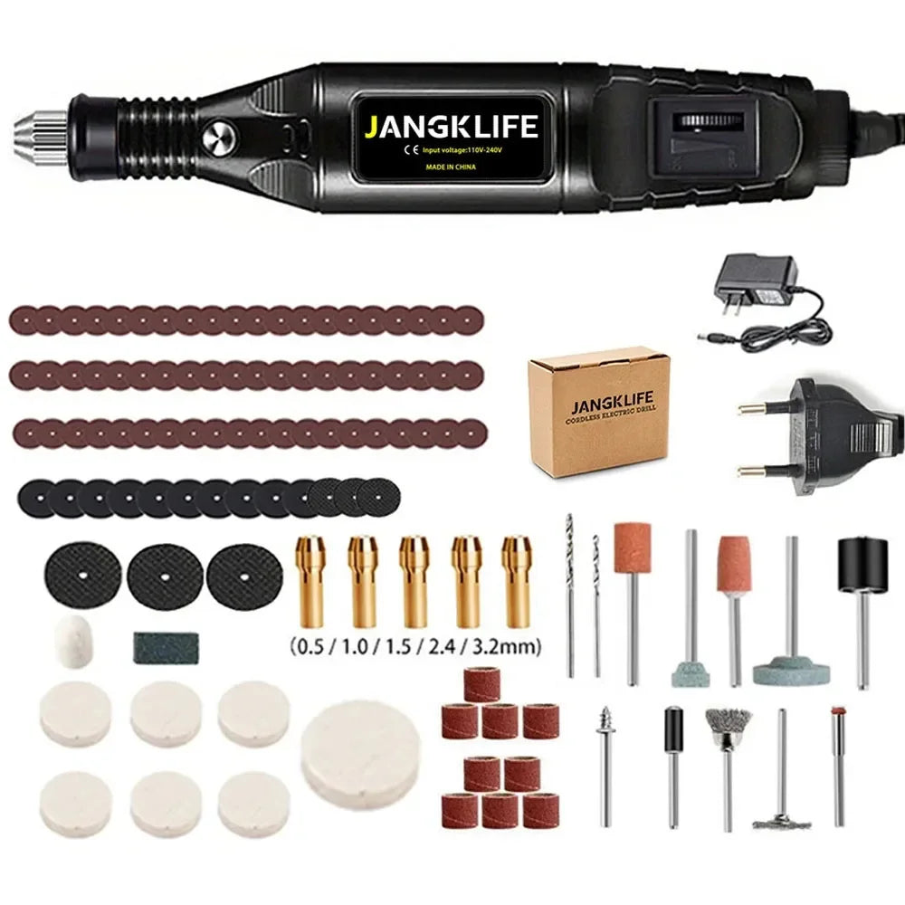 JANGKLIFE 110V 220V Power Tools Electric Mini Drill Die Grinder Engraver Polisher with Rotary Tools Set Kit For 3000 4000