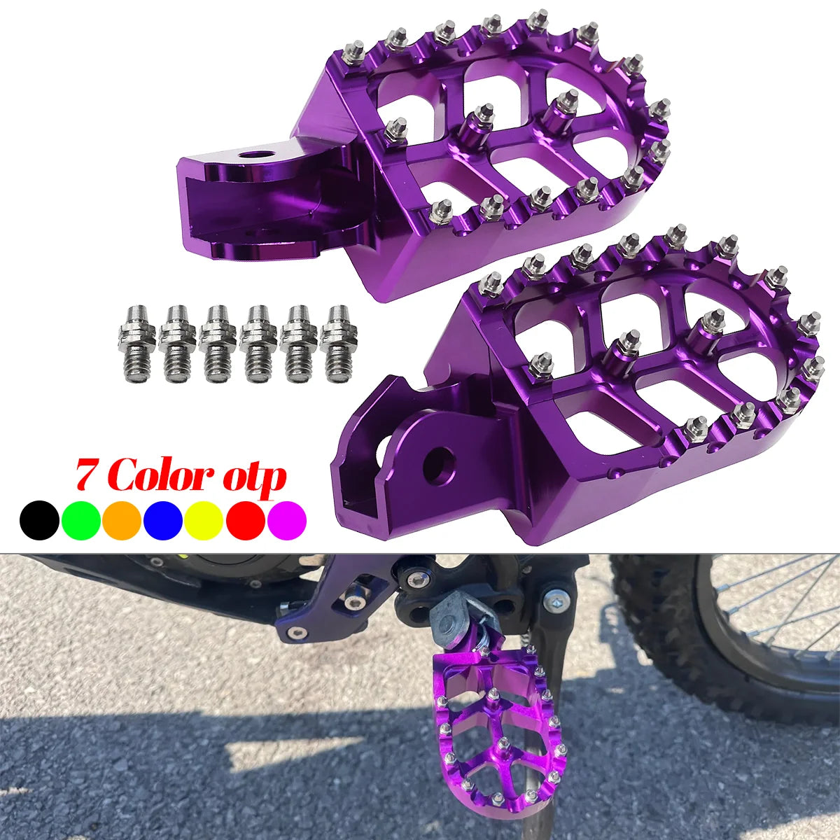 Motorcycle CNC Foot Pegs Pedal Mounting Pedals Retrofit Bracket For Sur-Ron Surron Light Bee X/S Talaria Electric Off-Road Bike
